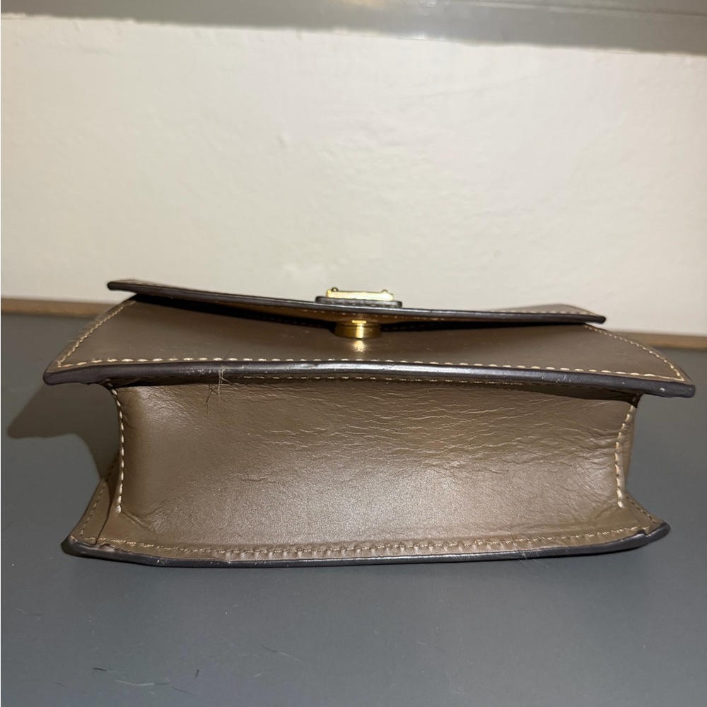 Dooney & Bourke Brown Leather Shoulder Bag - Picture 5 of 10